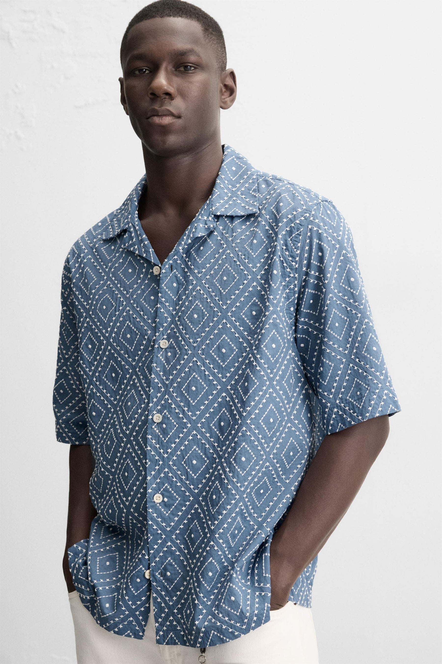 CONTRAST EMBROIDERY SHIRT - Image 6