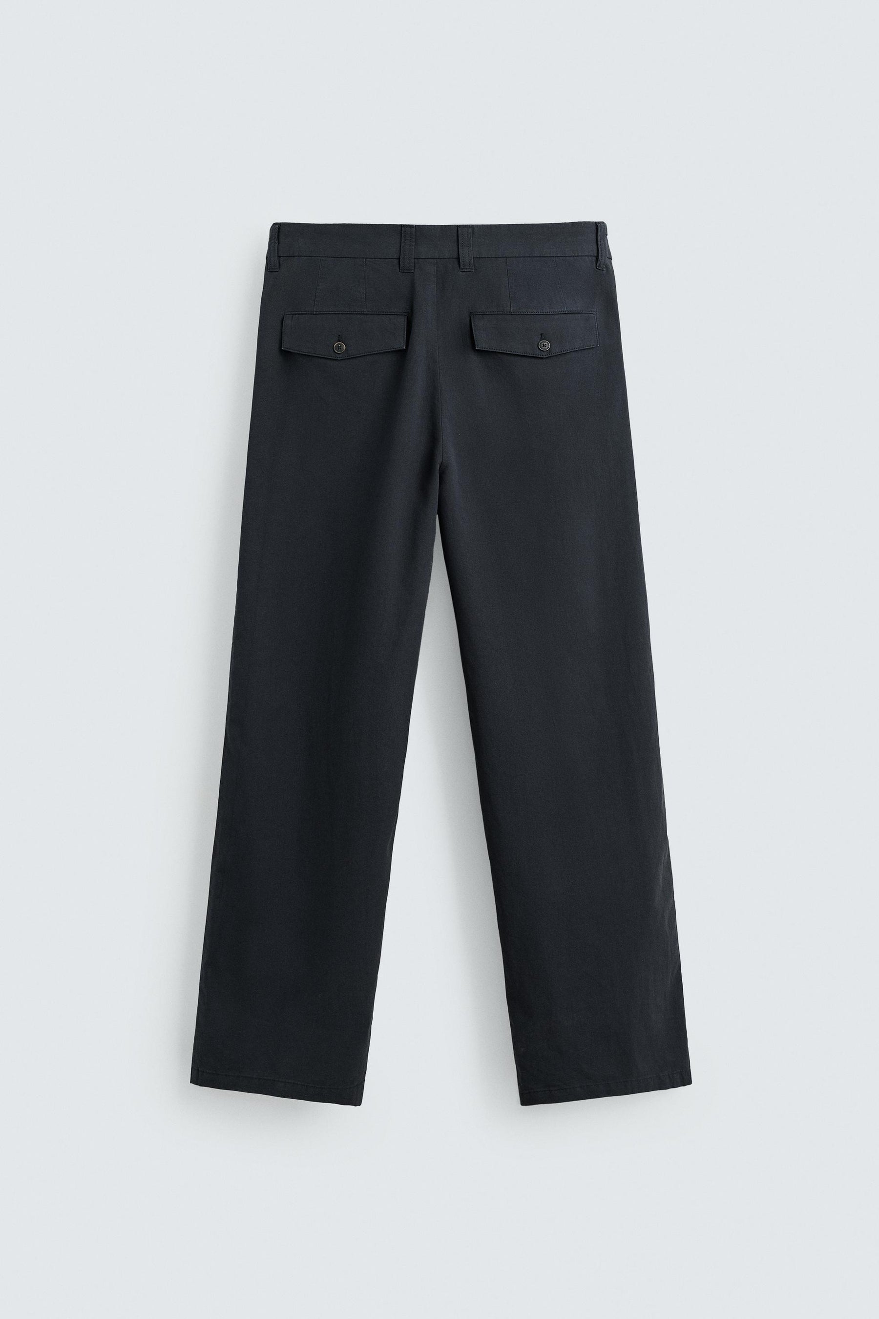 REGULAR FIT TEXTURED TROUSERS - Image 7
