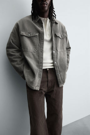 WASHED CORDUROY OVERSHIRT - Image 4