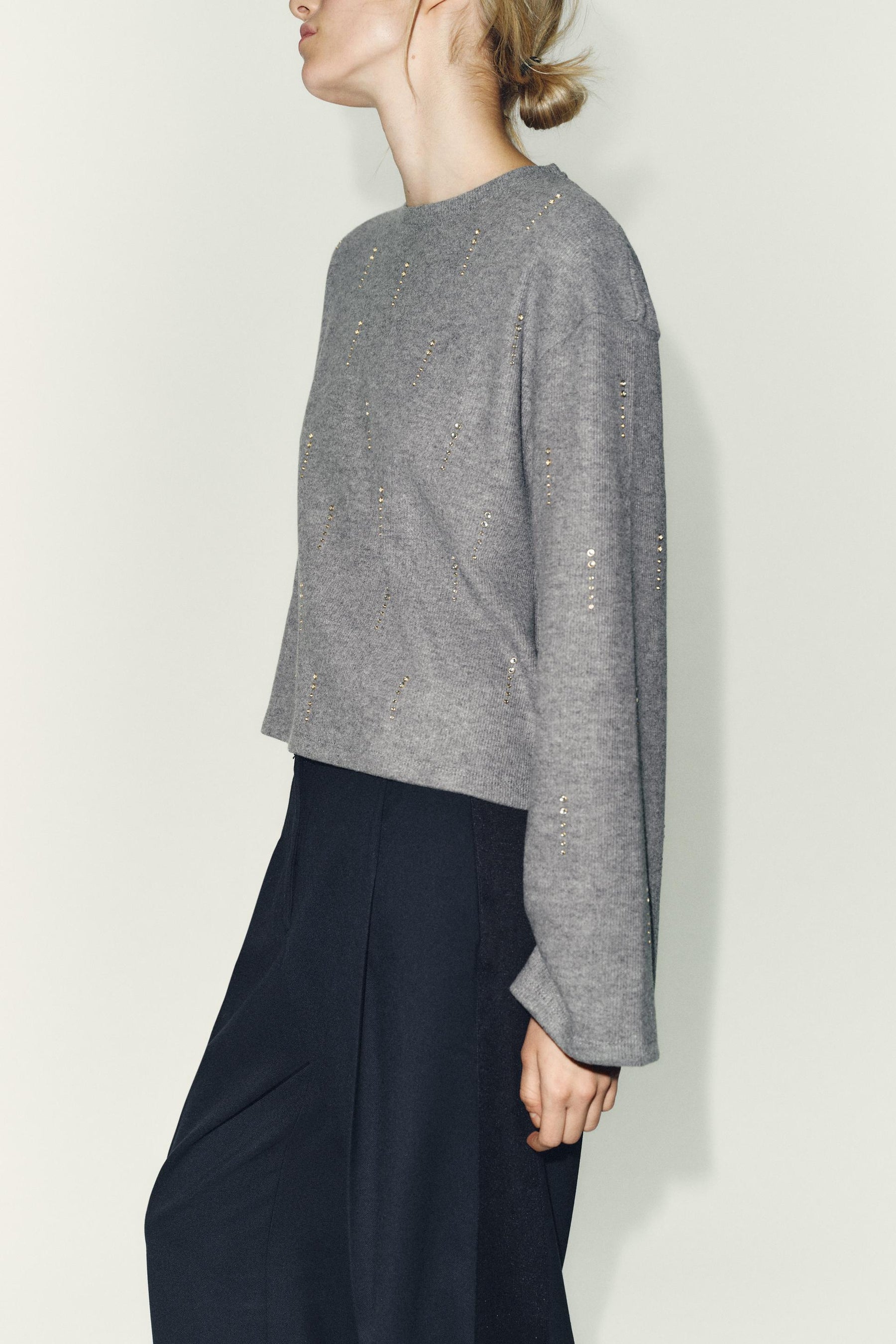 SPARKLY RIBBED JUMPER