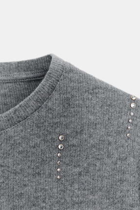 SPARKLY RIBBED JUMPER