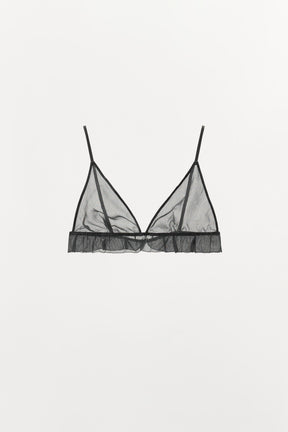 Silk triangle bralette