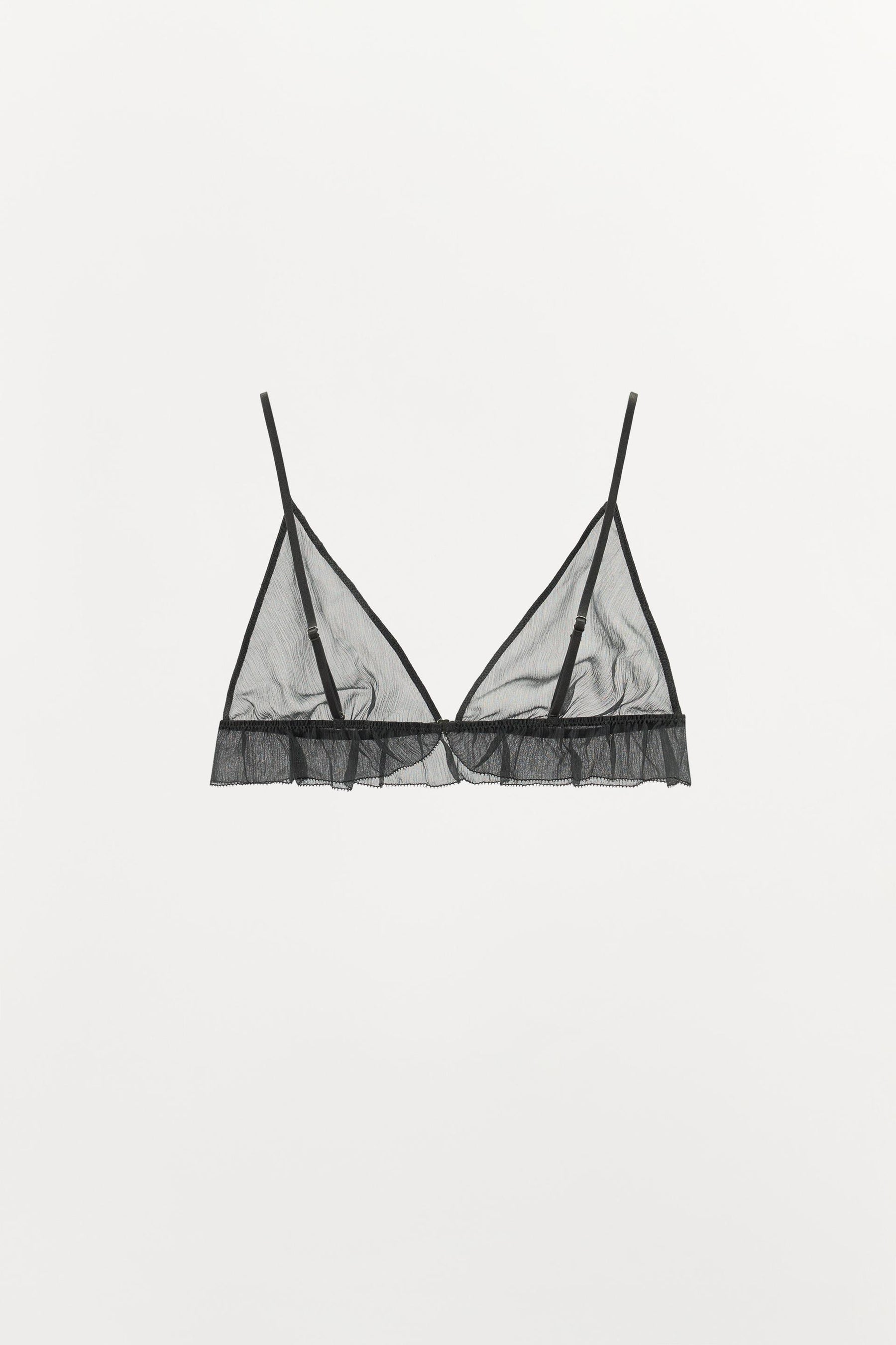Silk triangle bralette