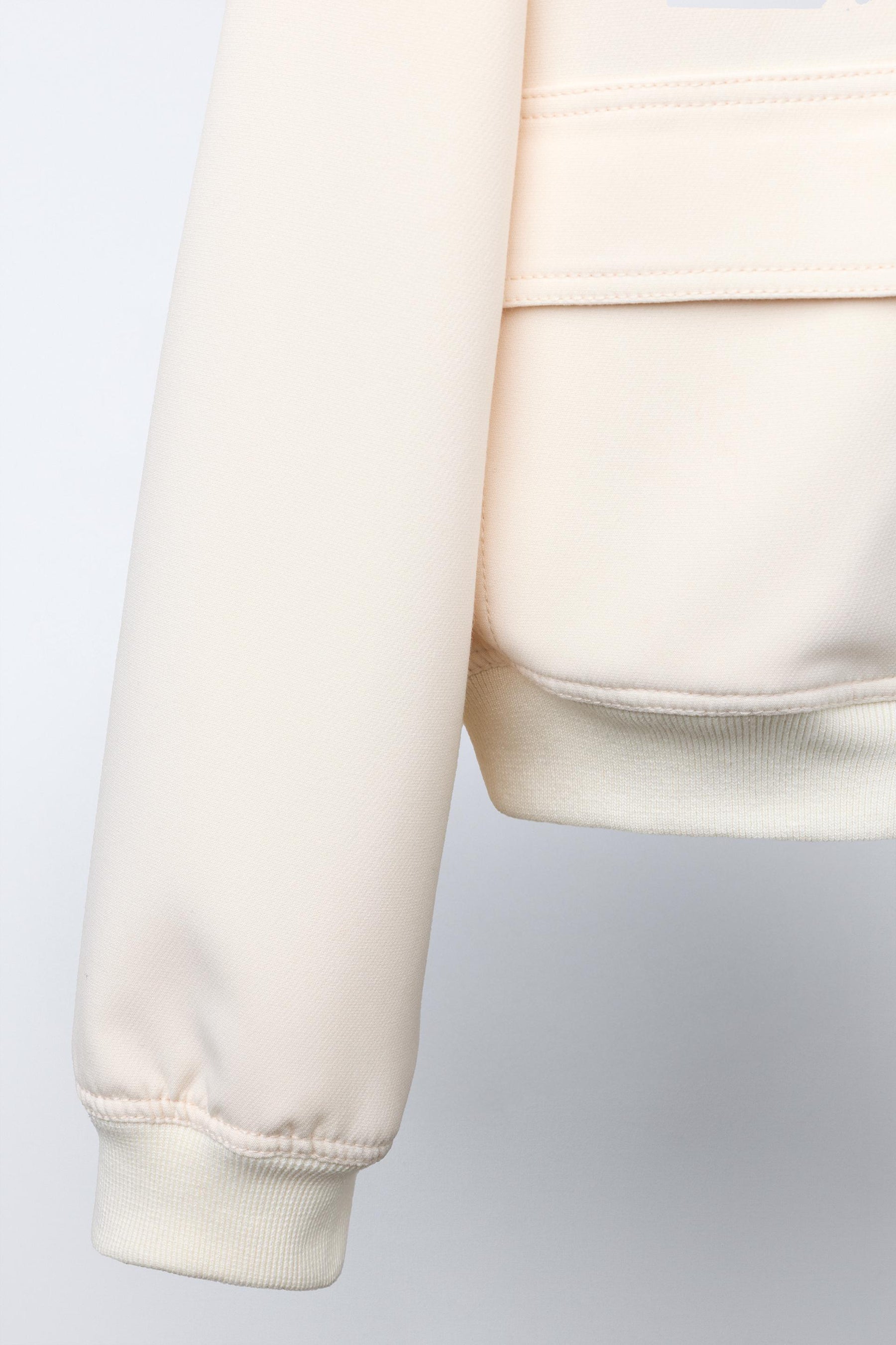 CROPPED BOMBER JACKET WITH SHOULDER PADS - Image 4