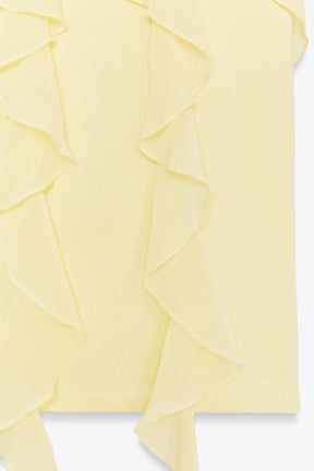 Ruffle-Front T-Shirt