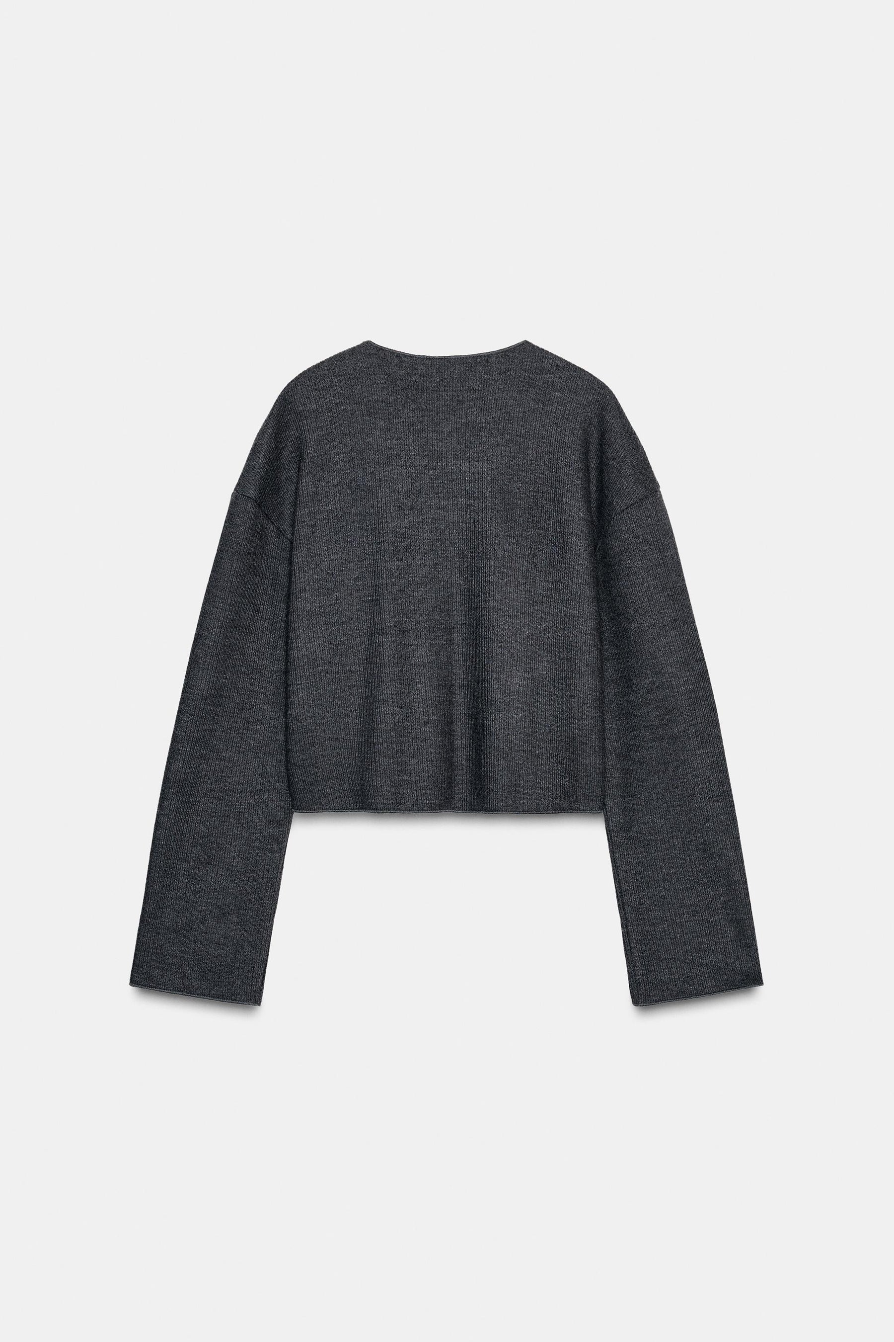 FLORAL RIBBED CARDIGAN