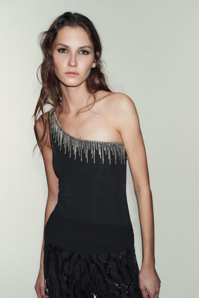 Fringed Shimmer Bodysuit
