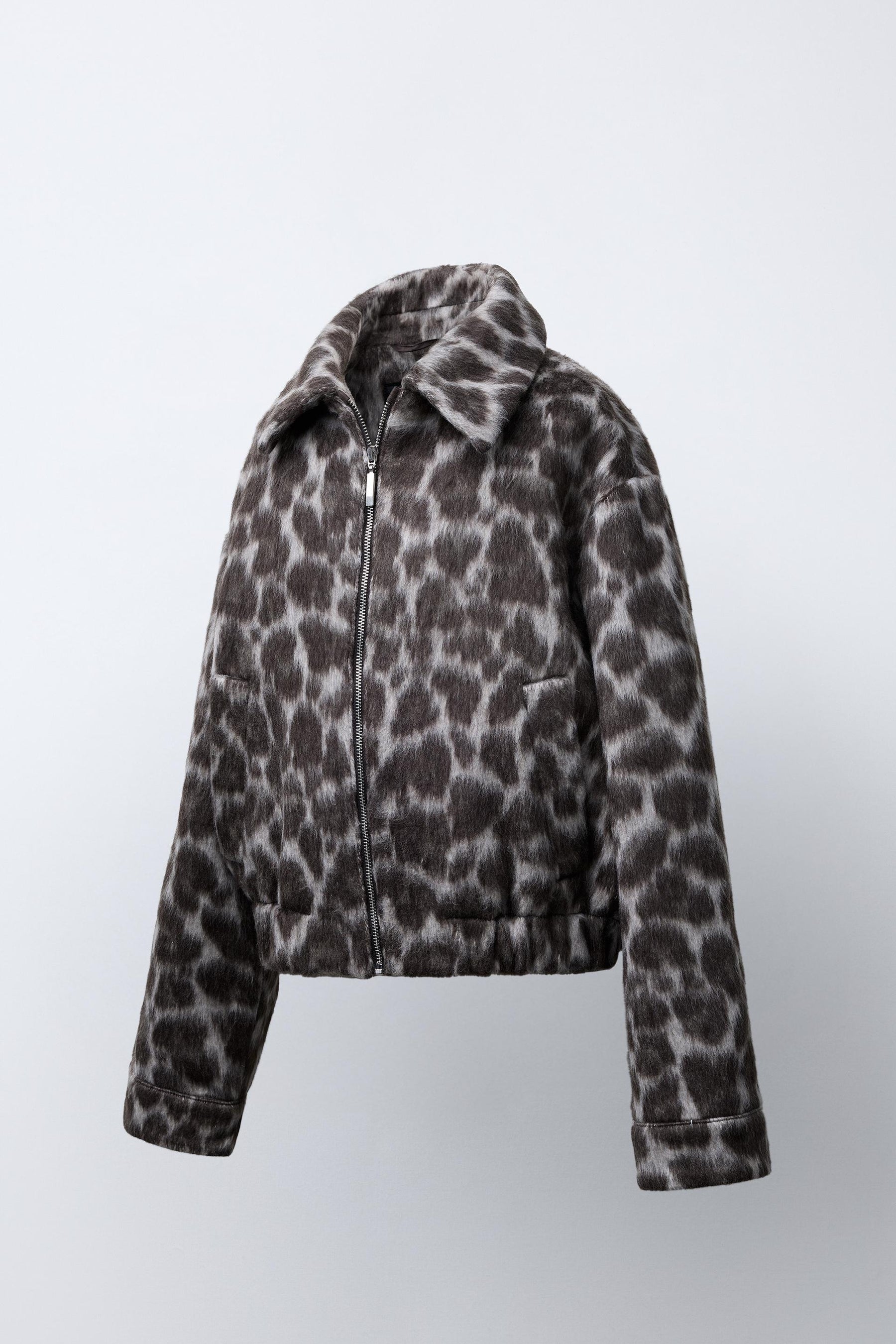 ANIMAL PRINT BOMBER JACKET - Image 3