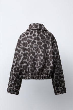 ANIMAL PRINT BOMBER JACKET - Image 5