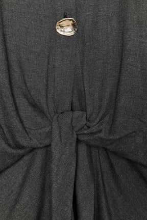 Knotted Metal-Button Shirt