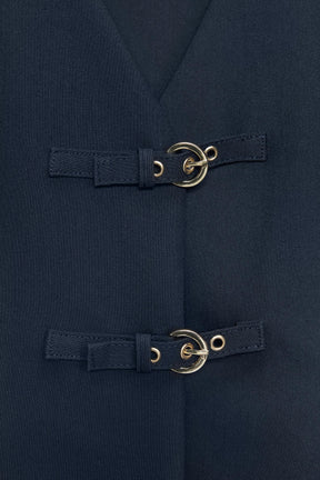 Buckle-Detailed Crepe Top