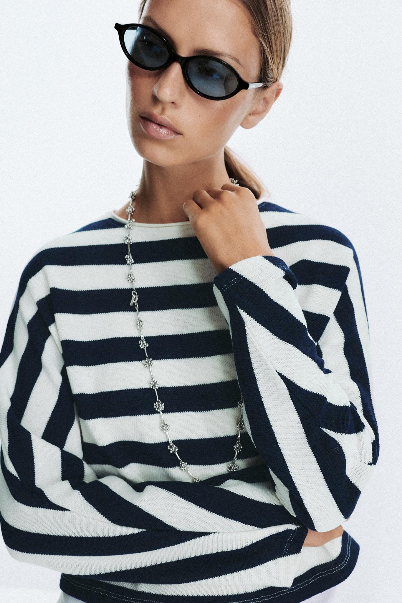 STRIPED BATWING SLEEVE JUMPER - Image 2
