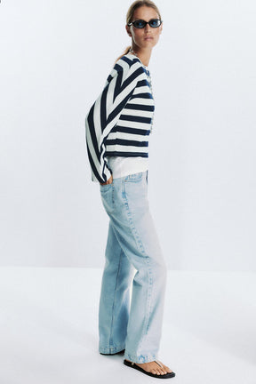 STRIPED BATWING SLEEVE JUMPER - Image 3