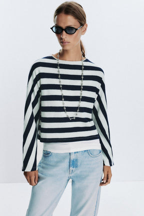 STRIPED BATWING SLEEVE JUMPER - Image 6