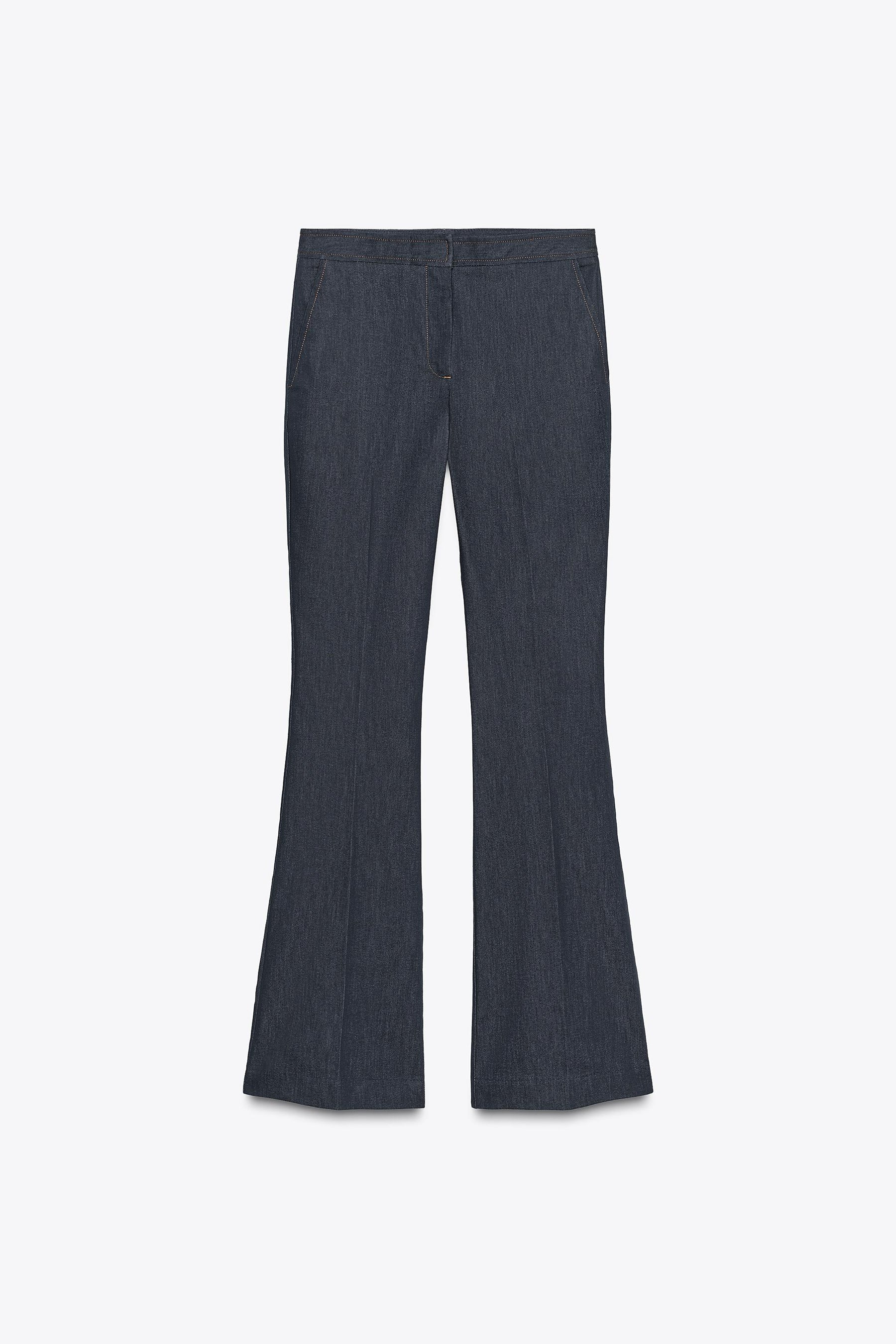 CONTRAST TOPSTITCH TROUSERS