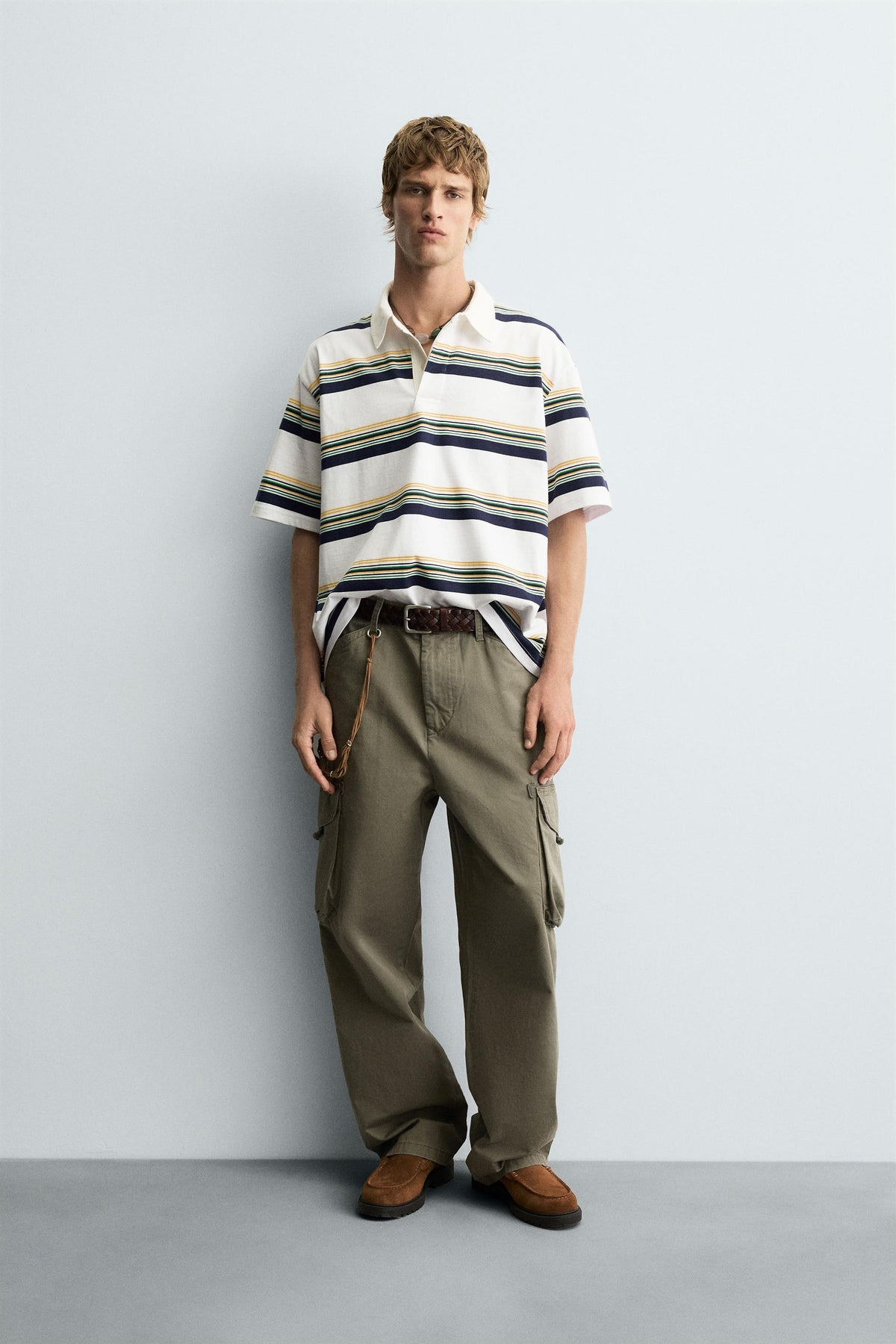 STRIPED POLO SHIRT - Image 1