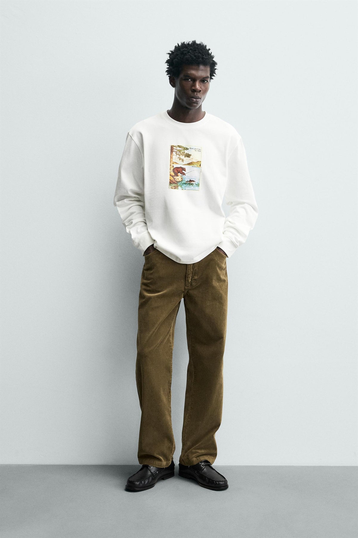 BEAR PRINT T-SHIRT - Image 1