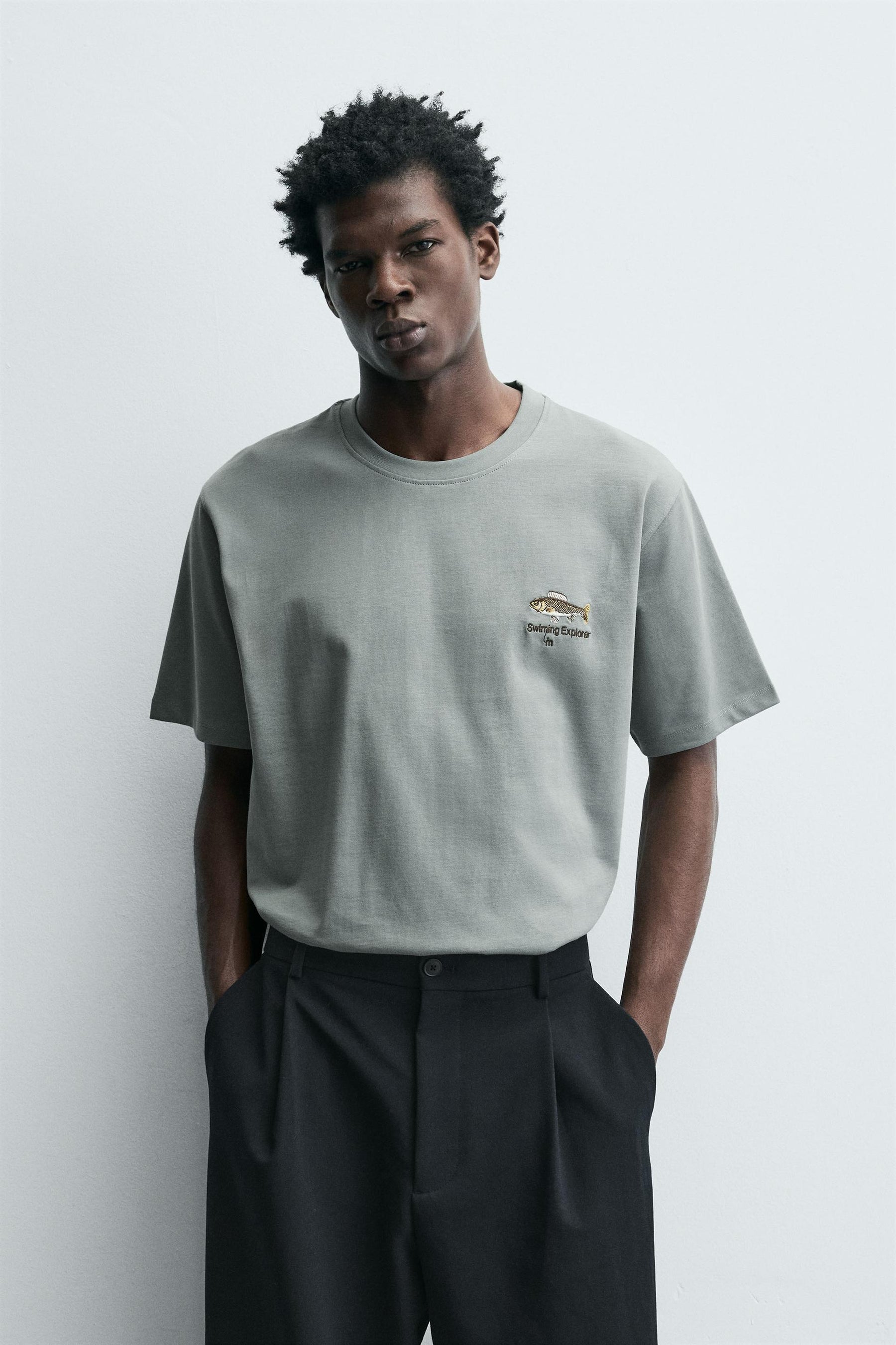 EMBROIDERED FISH T-SHIRT - Image 2