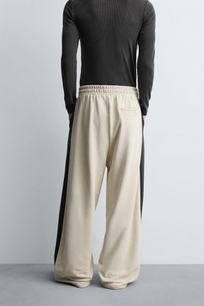 WIDE-LEG JOGGER TROUSERS WITH SIDE TAPING - Image 3