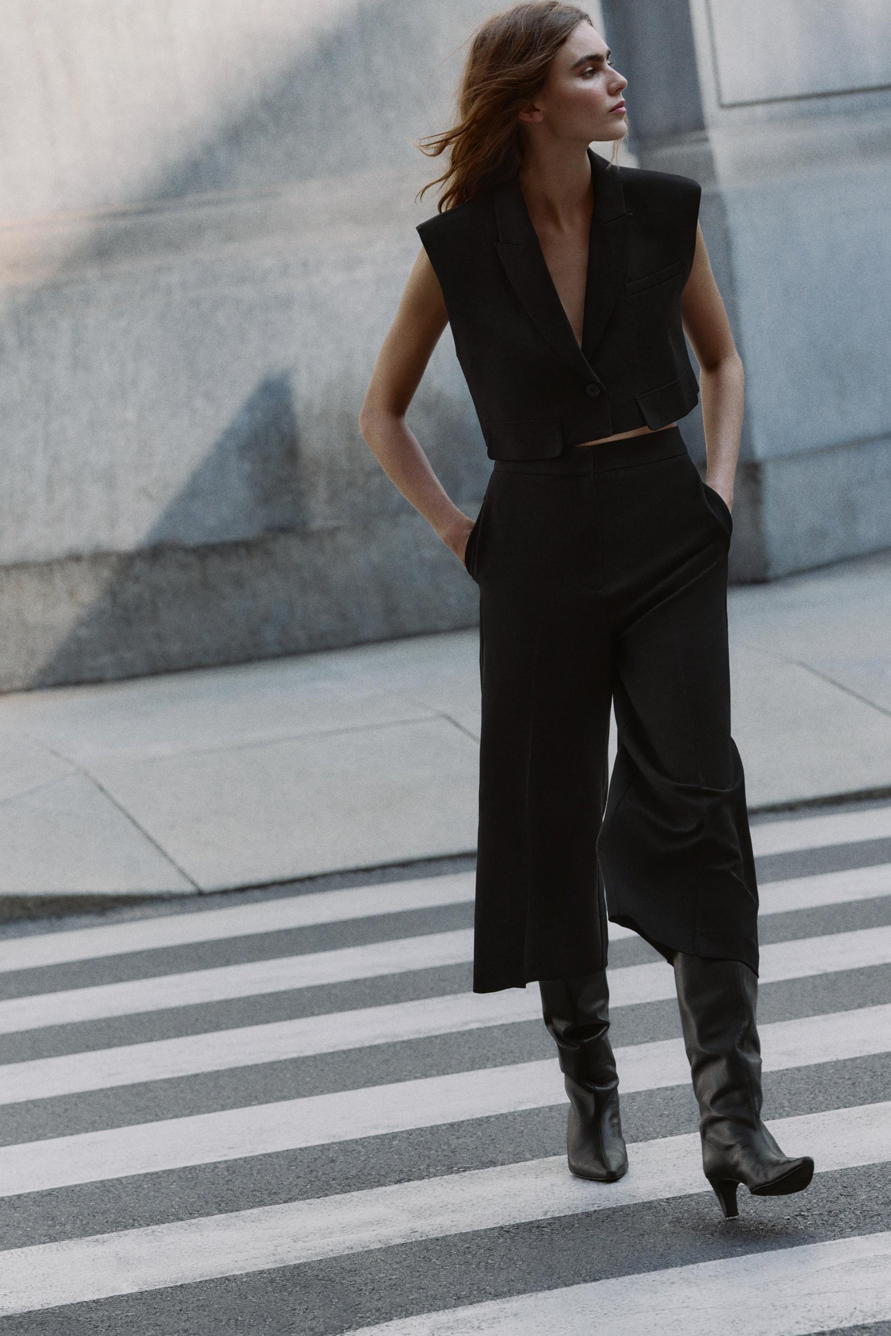 High-Waist Culotte Trousers