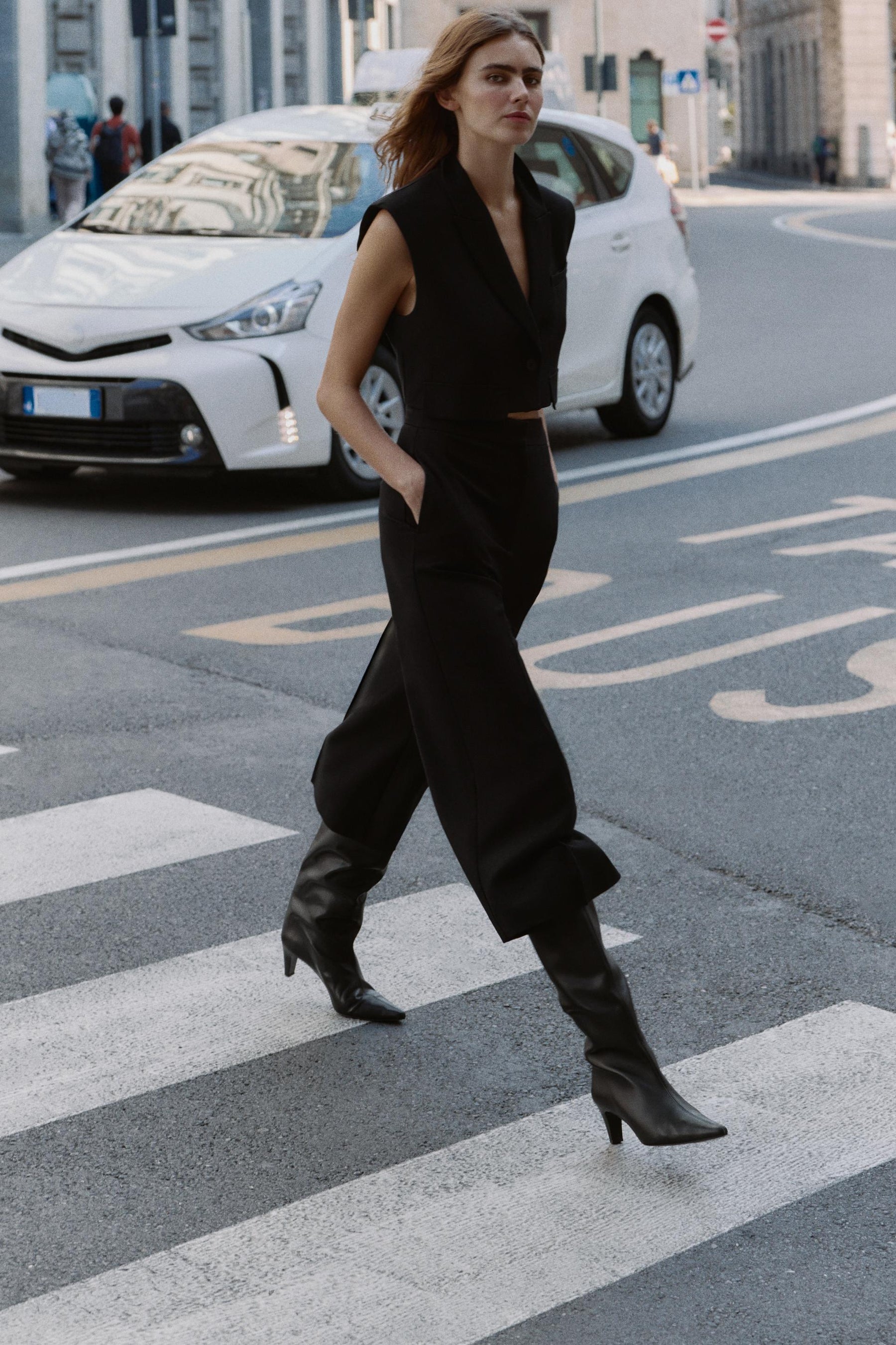 High-Waist Culotte Trousers