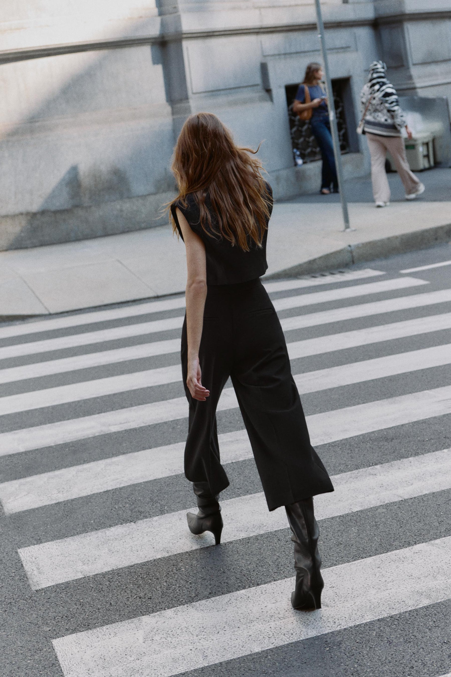 High-Waist Culotte Trousers