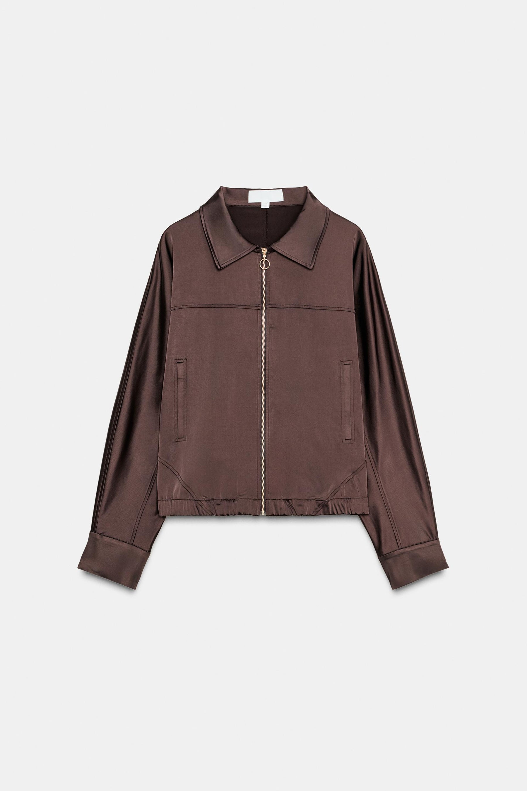 SATIN ZIP-UP JACKET - Image 5