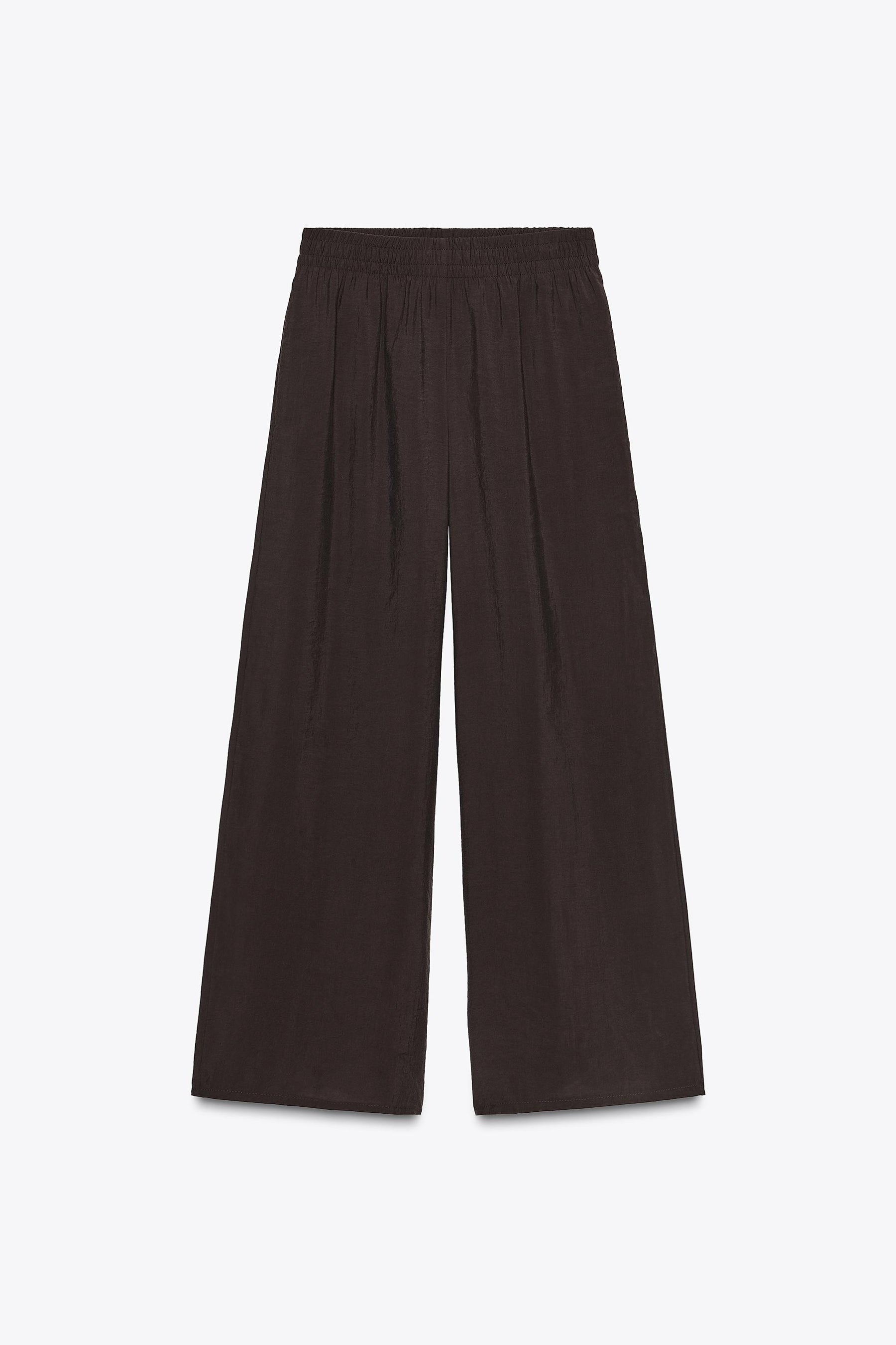 WIDE-LEG ELASTIC-WAIST TROUSERS