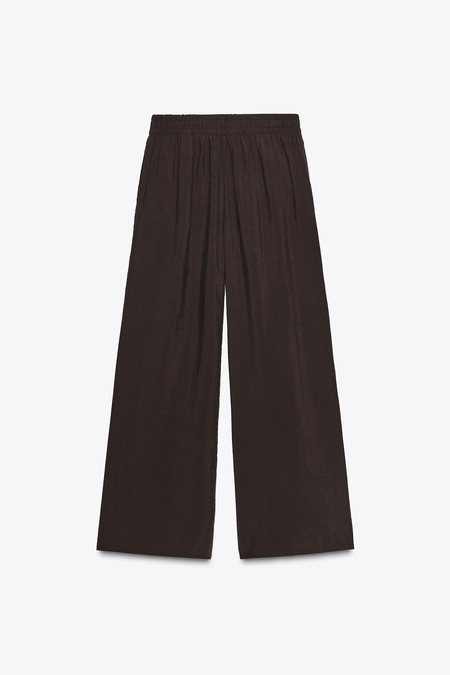 WIDE-LEG ELASTIC-WAIST TROUSERS