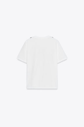 Contrast Bow T-Shirt