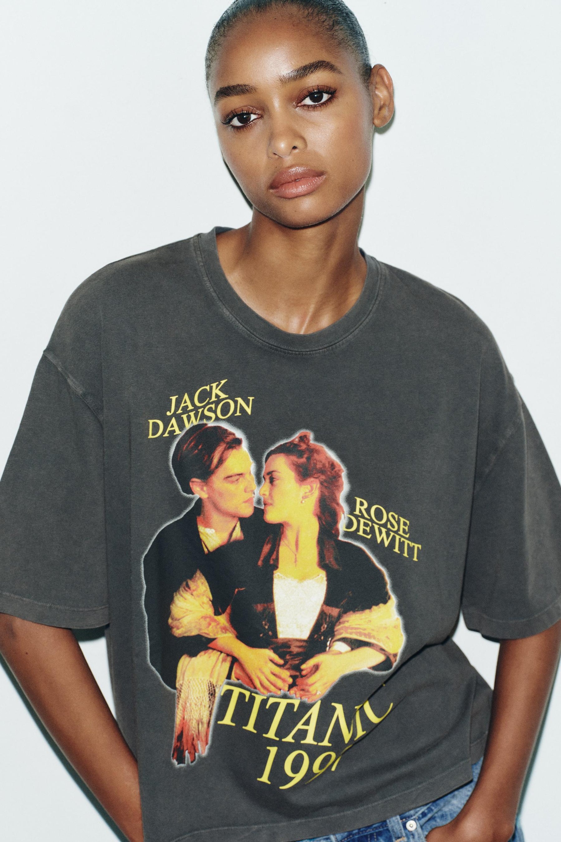 Faded-Effect T-Shirt