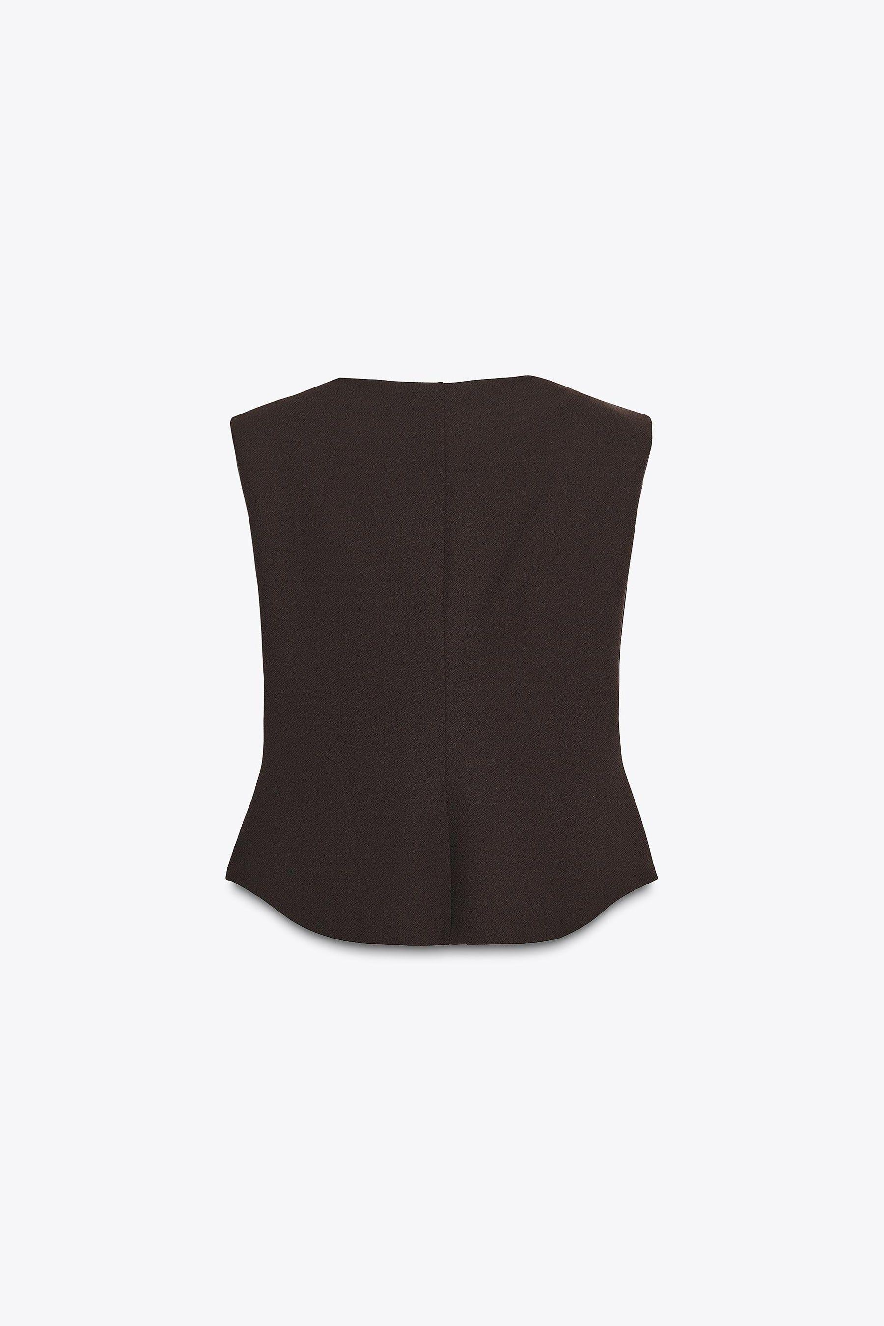 Crepe Peplum Shoulder Top