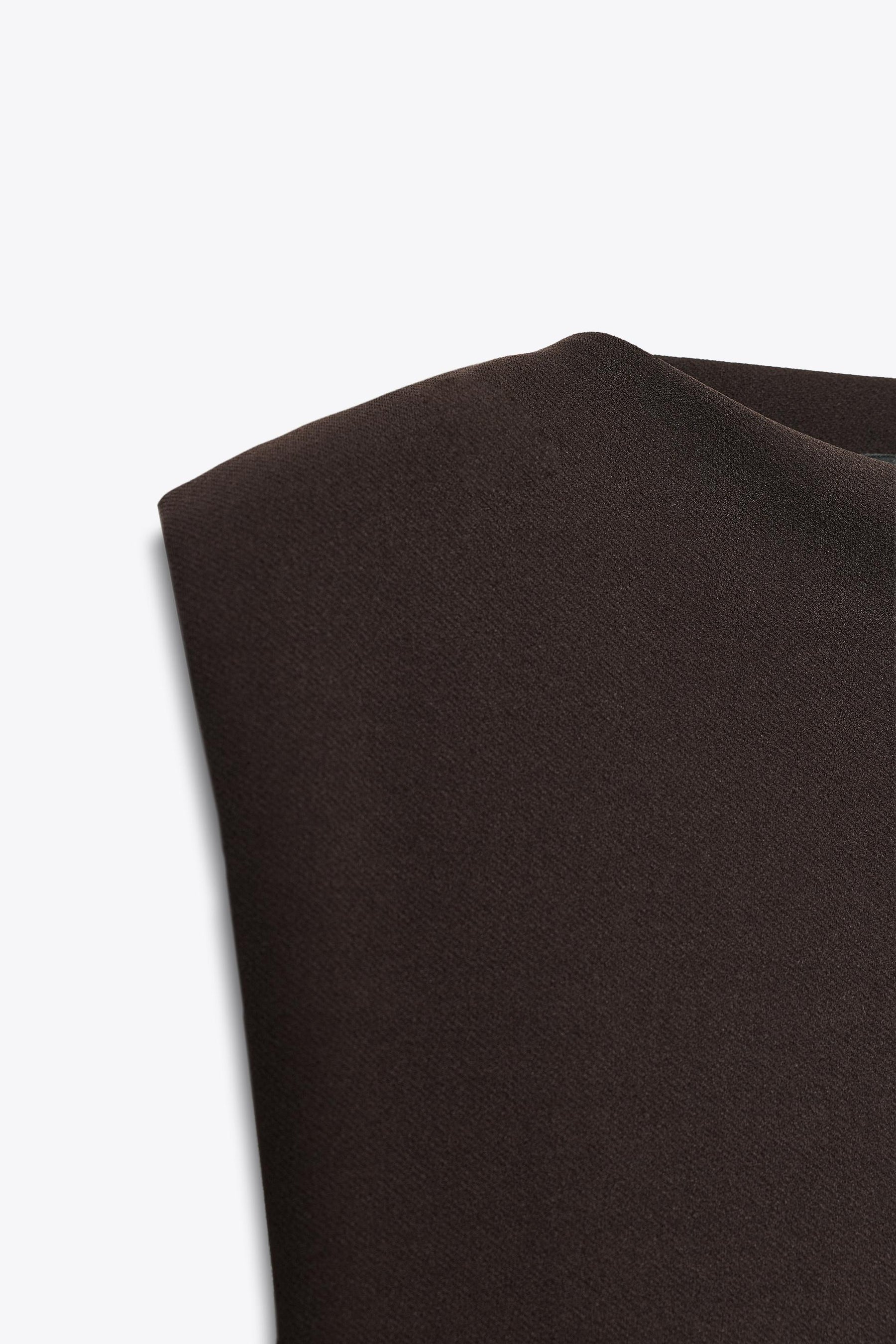 Crepe Peplum Shoulder Top