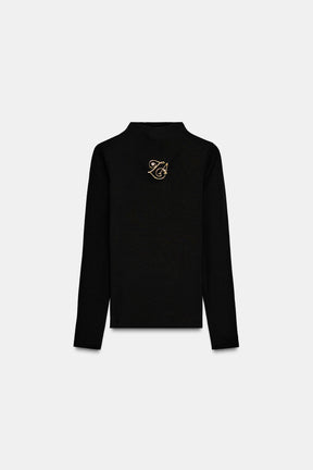 HIGH NECK BROOCH T-SHIRT