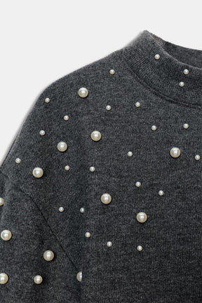 Faux Pearl Jumper