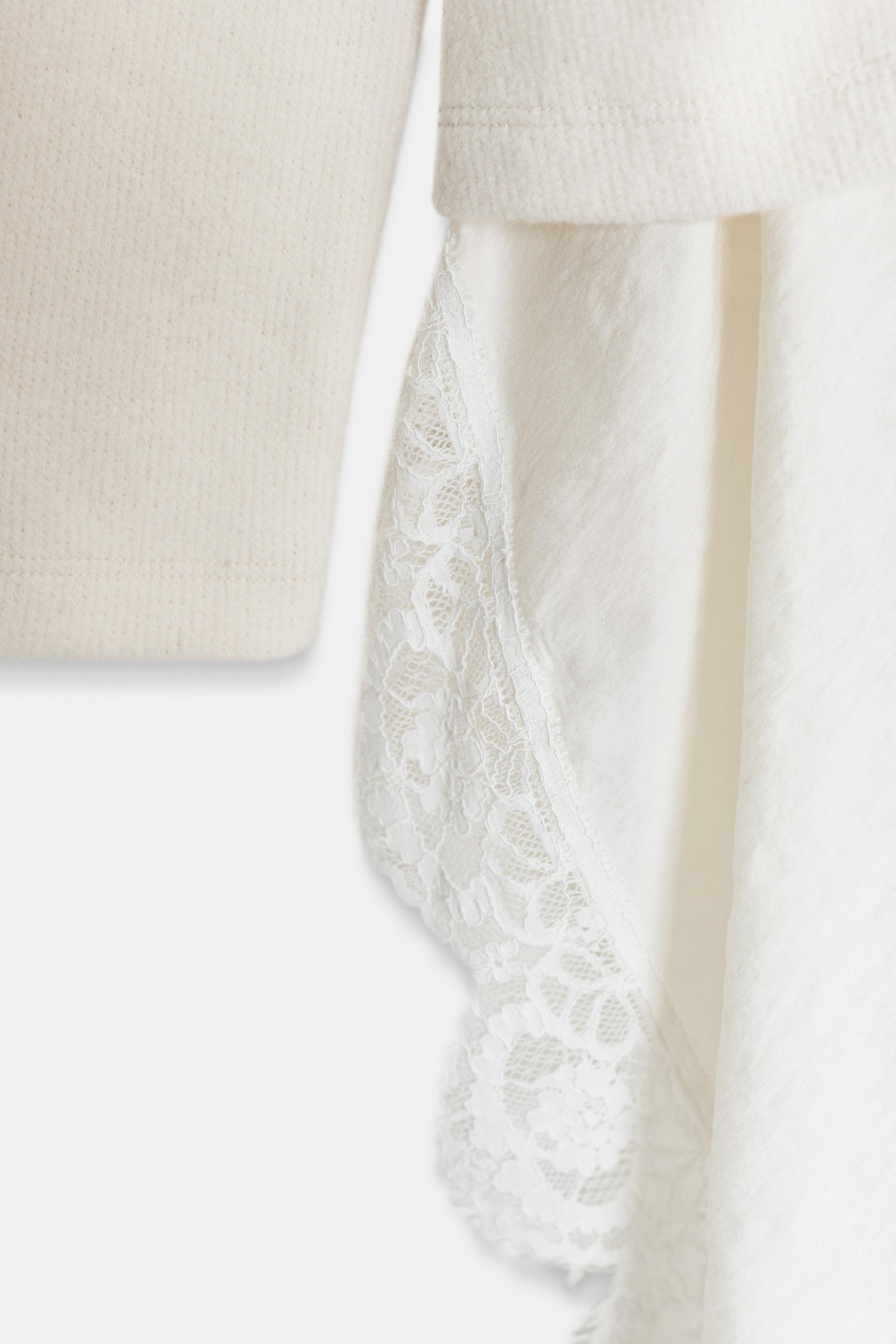 Asymmetric Lace Detail T-Shirt