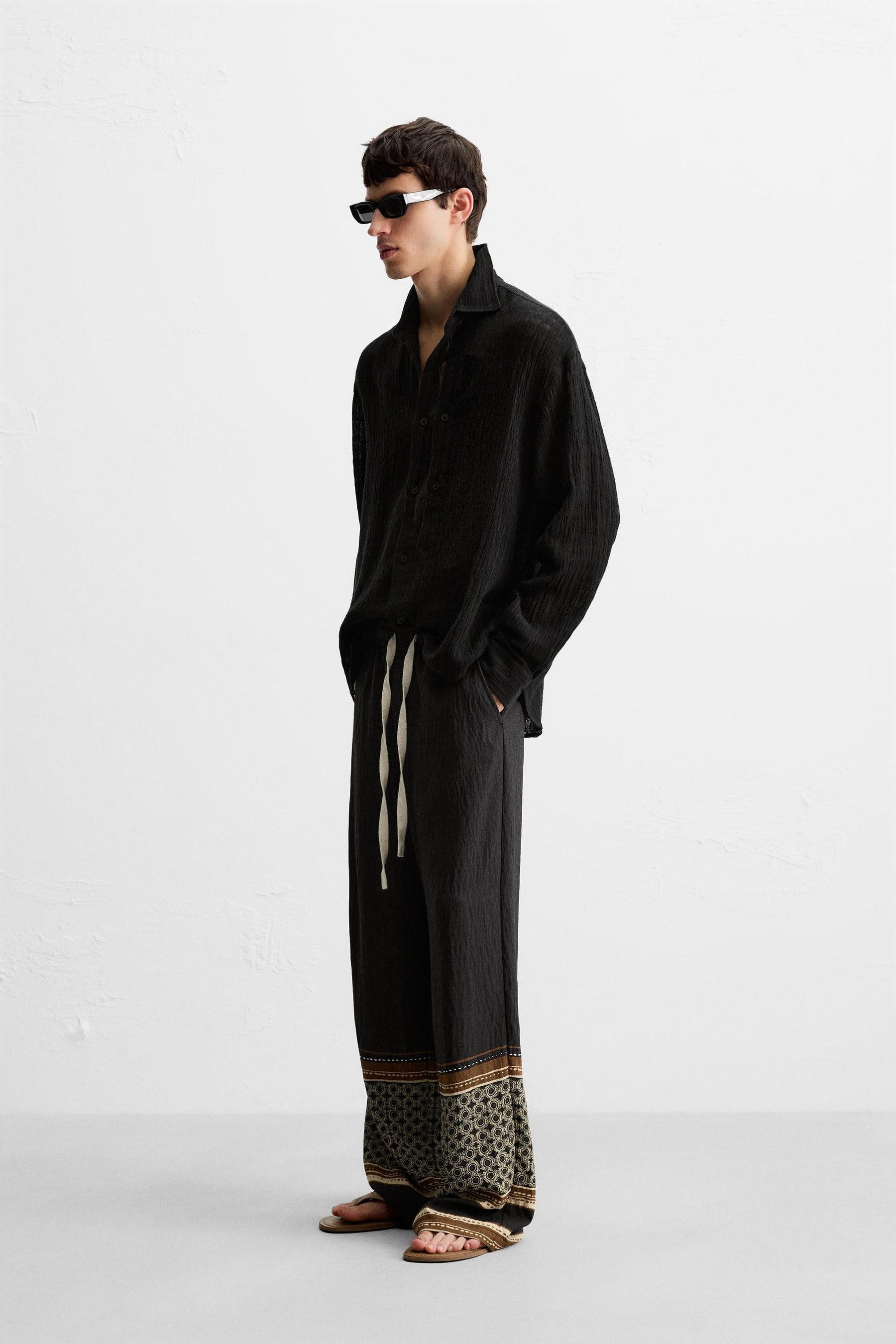 JACQUARD LINEN/COTTON SHIRT - Image 4