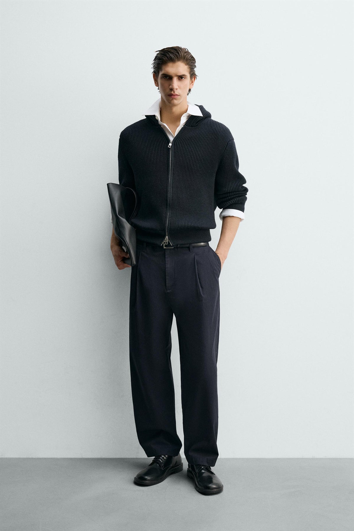 PLEATED RELAXED FIT TROUSERS - Image 1
