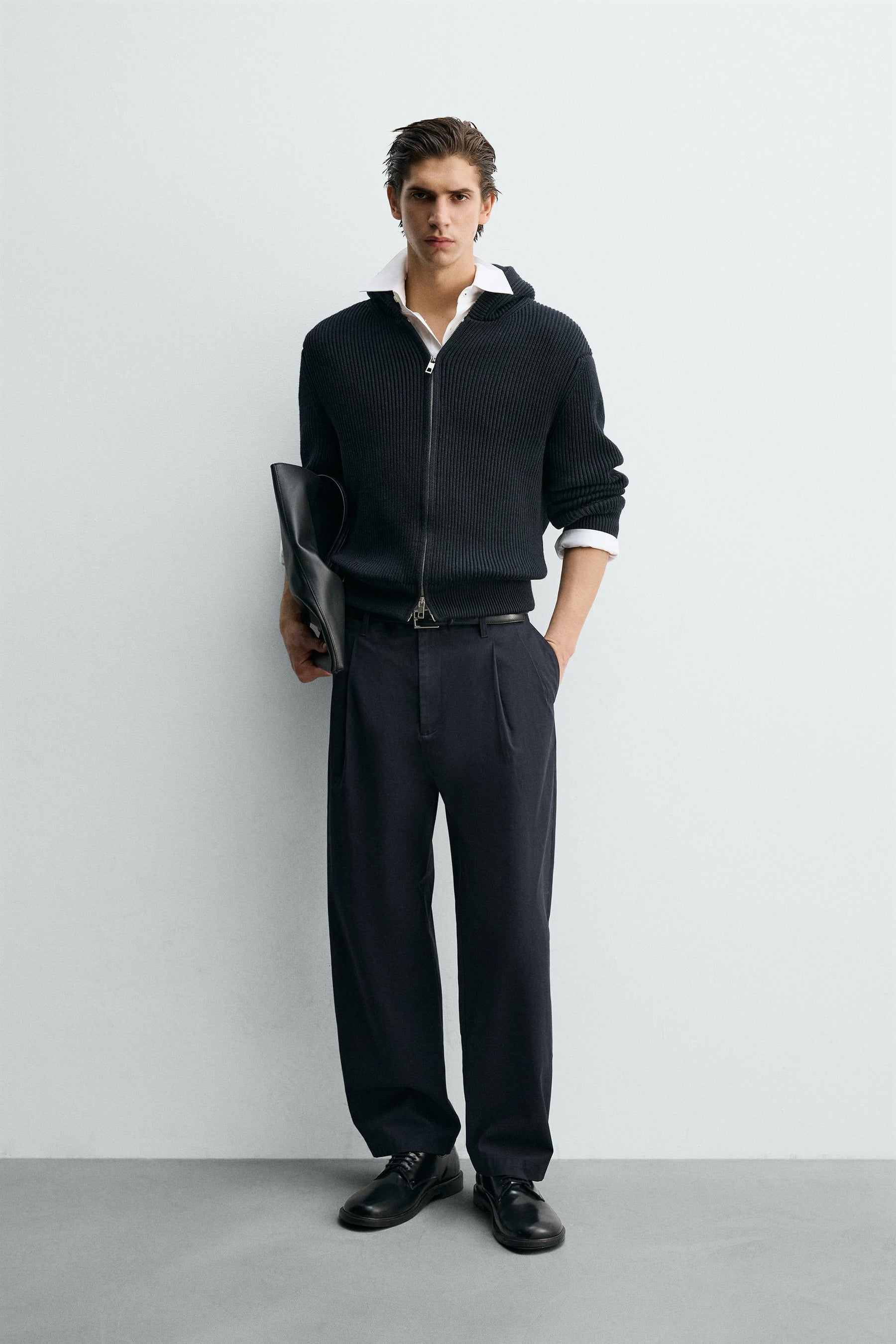 PLEATED RELAXED FIT TROUSERS - Image 1