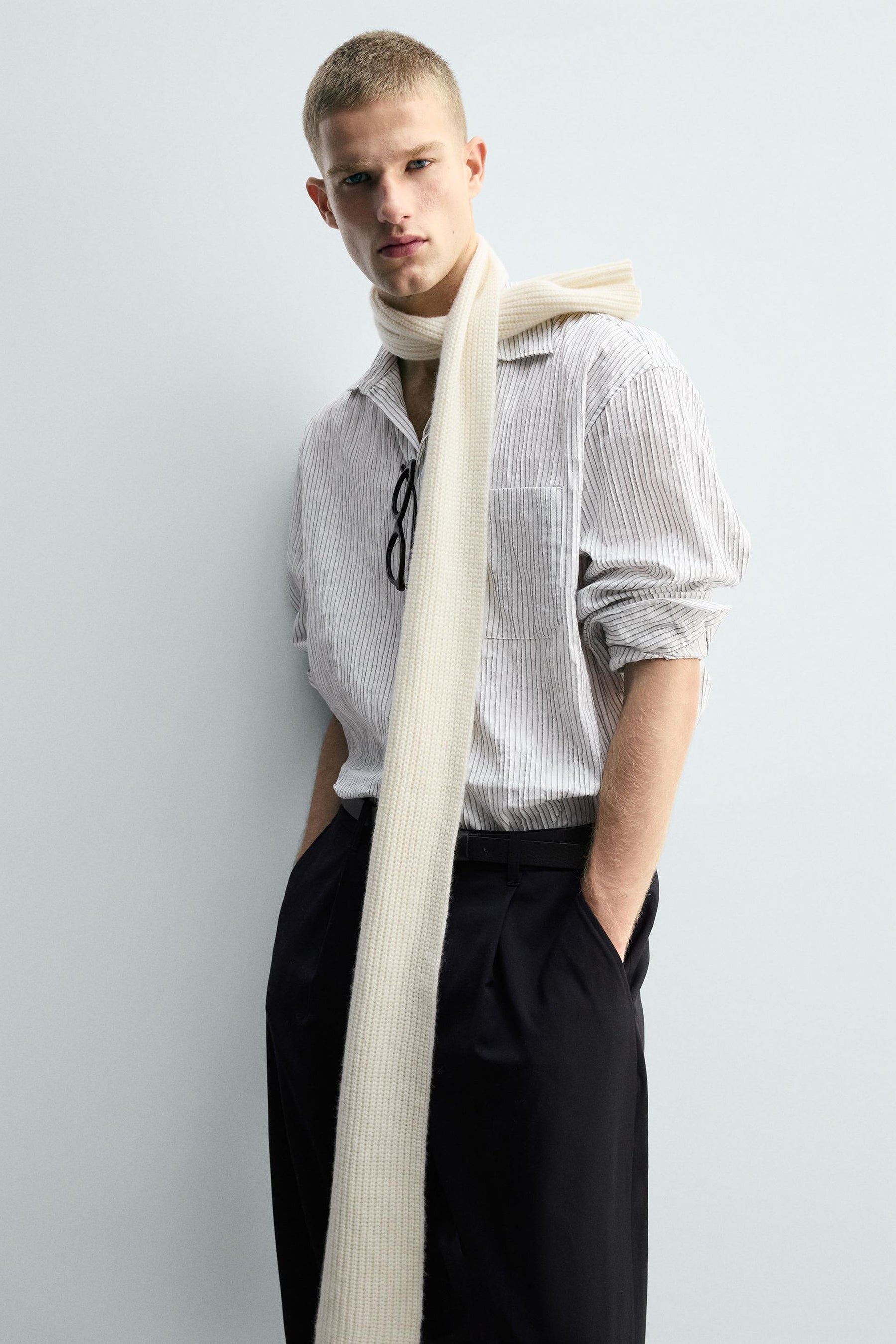 IRREGULAR STRIPED JACQUARD SHIRT - Image 5