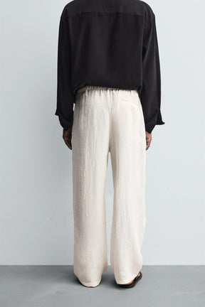 LINEN RELAXED FIT TROUSERS - Image 3