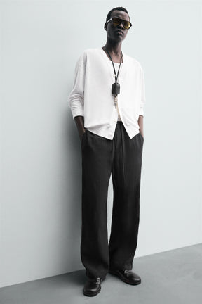 LINEN relaxed fit TROUSERS - Image 5