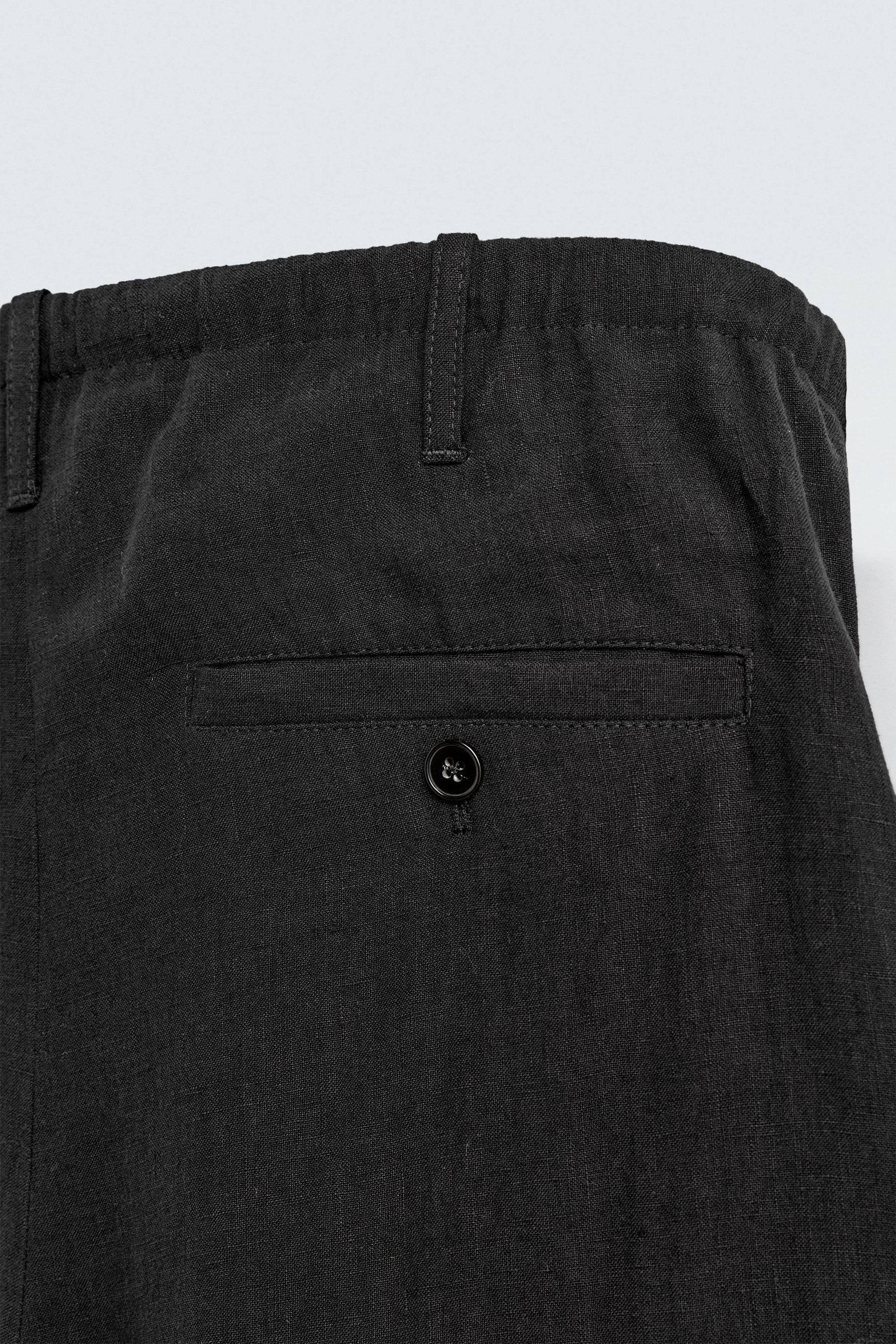 LINEN relaxed fit TROUSERS - Image 10