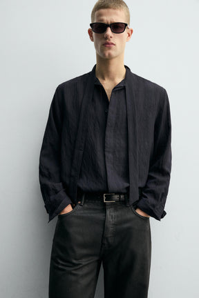 FLOWING SHIRT WITH TIED DETAIL - Image 5