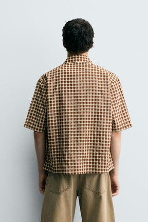 TEXTURED CHECK SHIRT - Image 3