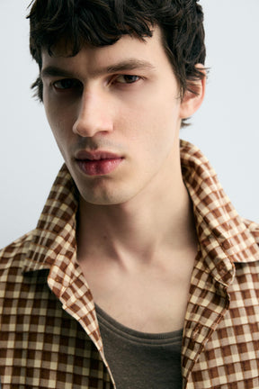 TEXTURED CHECK SHIRT - Image 5