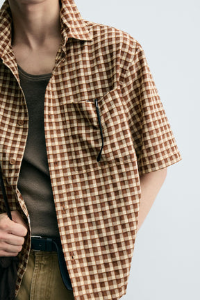 TEXTURED CHECK SHIRT - Image 6