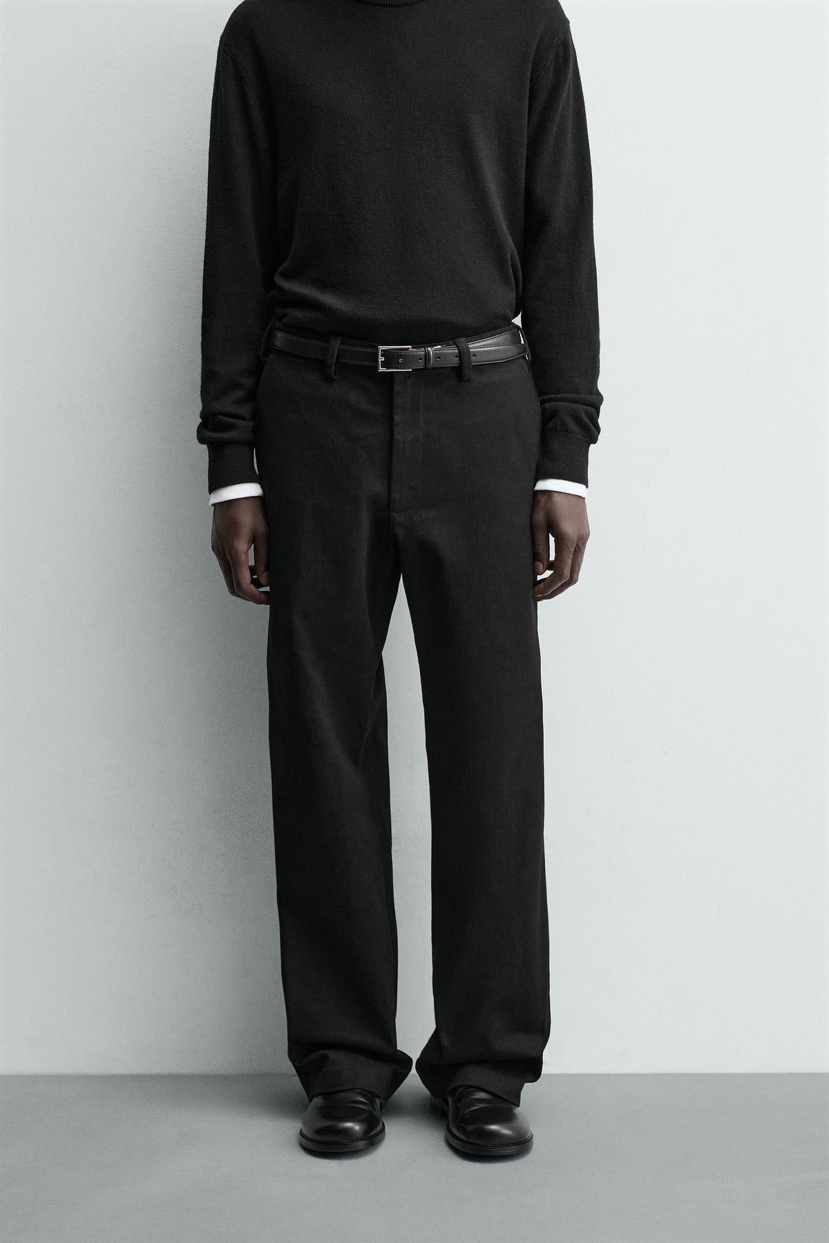 FLARE FIT TWILL TROUSERS - Image 2