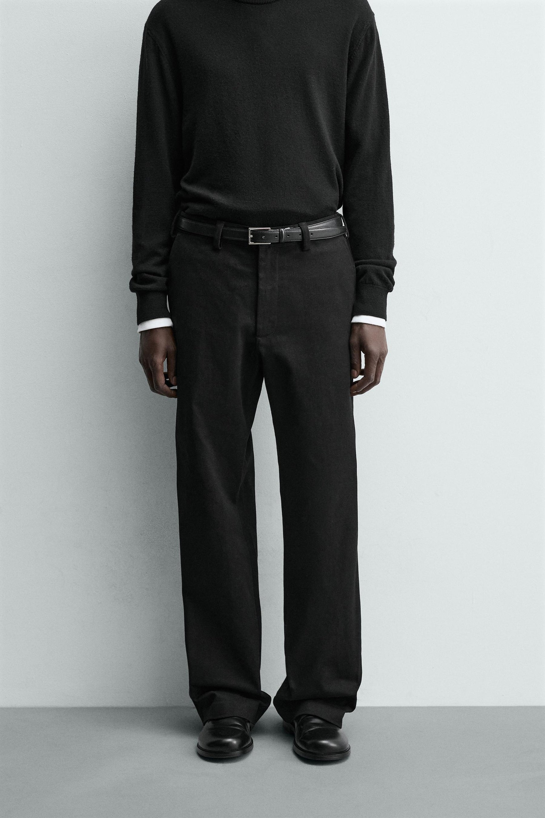 FLARE FIT TWILL TROUSERS - Image 2