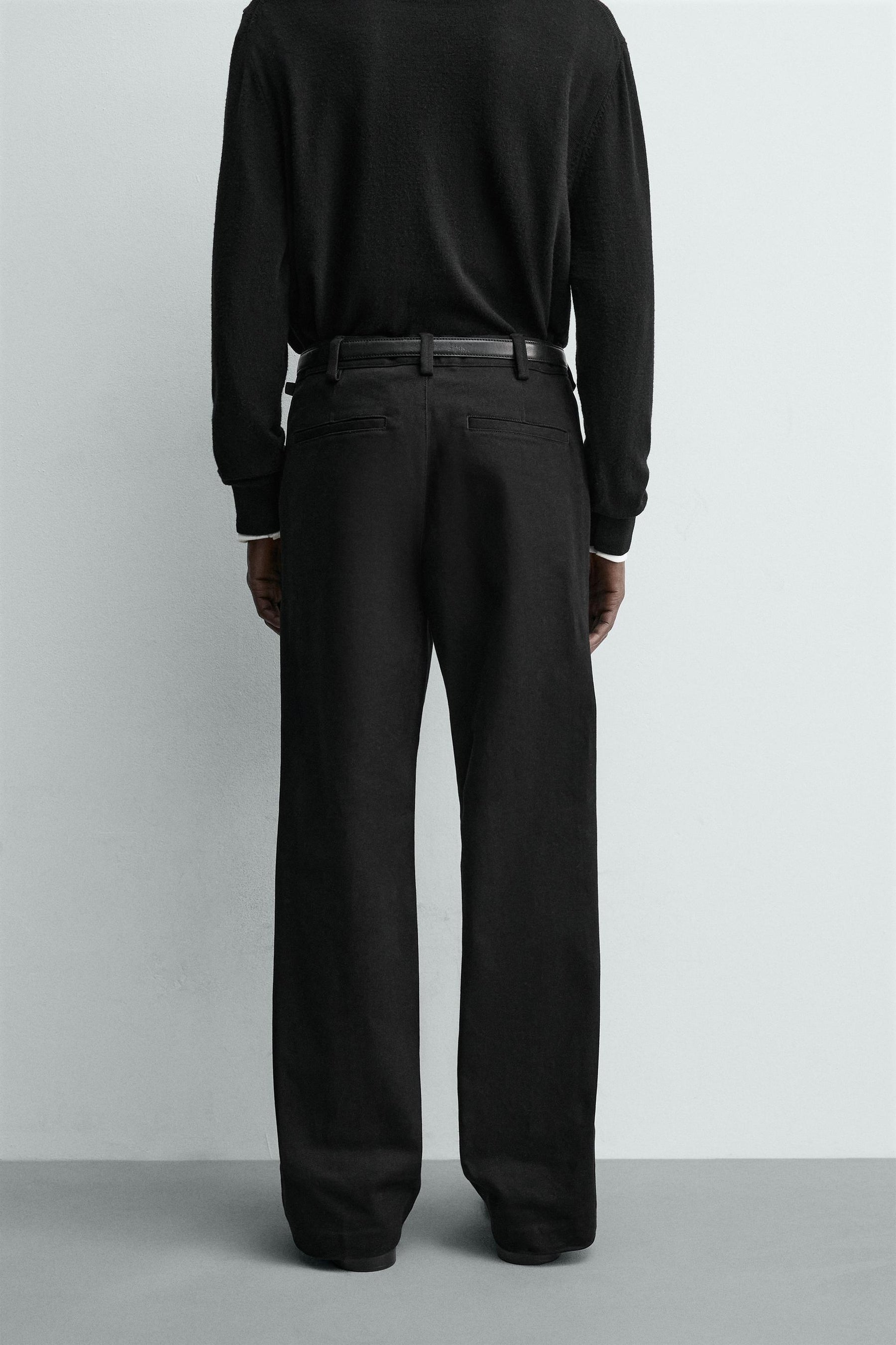 FLARE FIT TWILL TROUSERS - Image 3